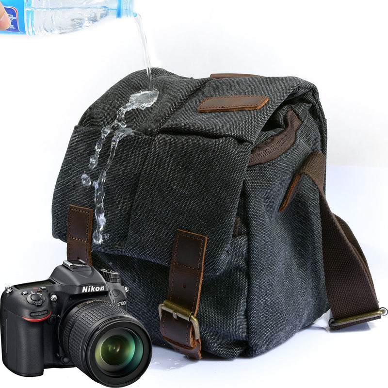 One-shoulder retro camera bag waterproof camera bag