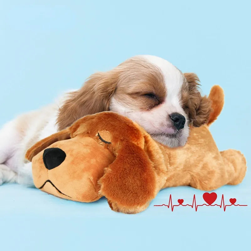 Pet Heartbeat Puppy Behavioral Training Plush | Comfortable Snuggle Anxiety Relief Sleep Aid Doll | Durable Dog Plush