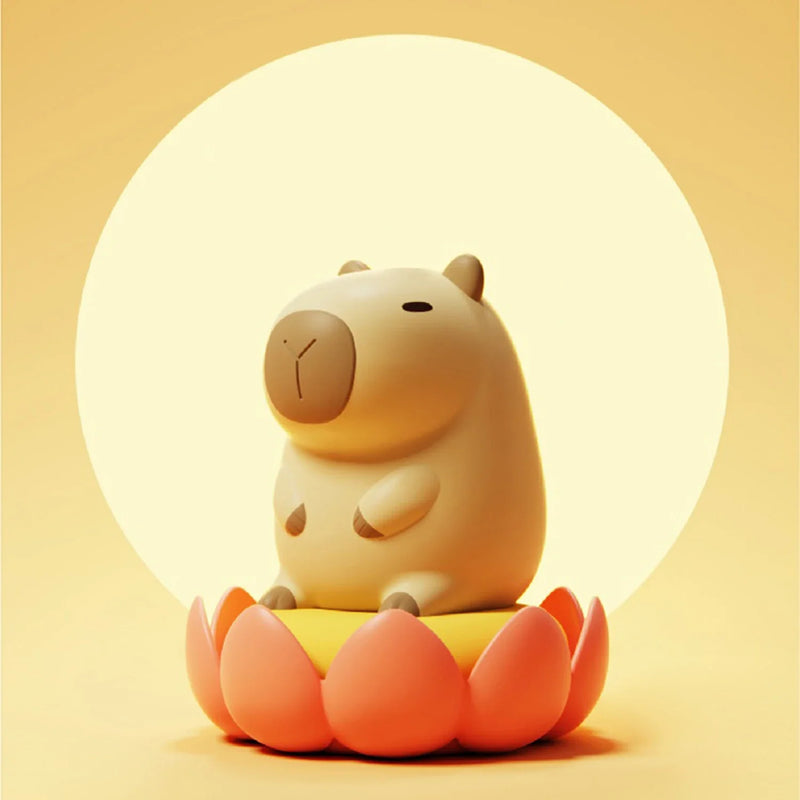 Cute Cartoon Capybara Silicone  USB Rechargeable LED Night Light